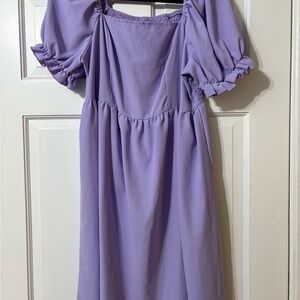Lavender Puff Sleeve Dress